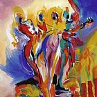 Alfred Gockel Jazz Explosion II painting